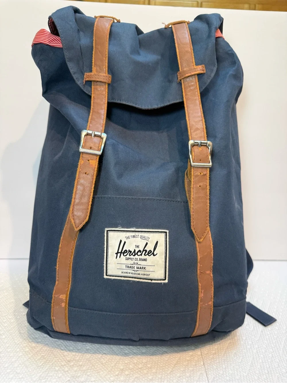 Herschel Supply Co. Little America Laptop Backpack Navy/Tan Canvas